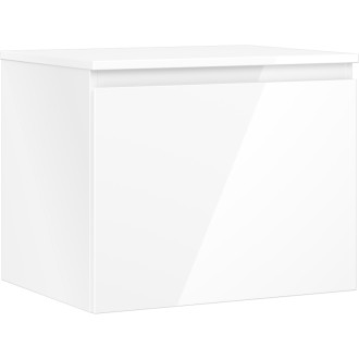 Mexen Orio koupelnová skříňka pod umyvadlo 60 cm s pracovní deskou, 1 zásuvka, bílý lesk - 91A10-06047-1-BFC00