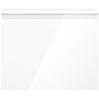 Mexen Orio koupelnová skříňka pod umyvadlo 60 cm s pracovní deskou, 1 zásuvka, bílý lesk - 91A10-06047-1-BFC00