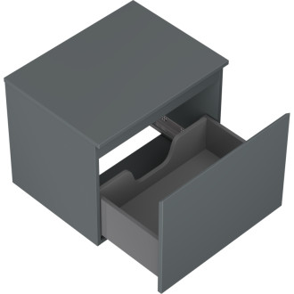 Mexen Orio koupelnová skříňka pod umyvadlo 60 cm s pracovní deskou, 1 zásuvka, matný grafit - 91A10-06047-1-BFC66