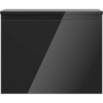 Mexen Orio szafka łazienkowa podumywalkowa 60 cm z blatem, 1 szuflada, czarna połysk - 91A10-06047-1-BFC70