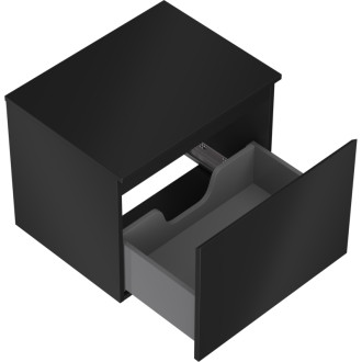 Mexen Orio szafka łazienkowa podumywalkowa 60 cm z blatem, 1 szuflada, czarna mat - 91A10-06047-1-BFC71