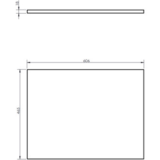 Mexen Orio szafka łazienkowa podumywalkowa 60 cm z blatem, 1 szuflada, czarna mat - 91A10-06047-1-BFC71