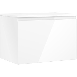 Mexen Orio koupelnová skříňka pod umyvadlo 70 cm s pracovní deskou, 1 zásuvka, lesklá bílá - 91A10-07047-1-BFC00
