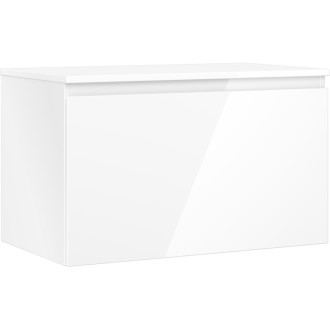 Mexen Orio koupelnová skříňka pod umyvadlo 80 cm s pracovní deskou, 1 zásuvka, bílý lesk - 91A10-08047-1-BFC00