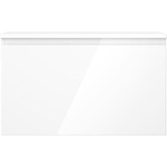 Mexen Orio koupelnová skříňka pod umyvadlo 80 cm s pracovní deskou, 1 zásuvka, bílý lesk - 91A10-08047-1-BFC00