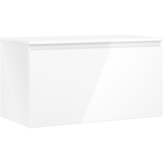 Mexen Orio koupelnová skříňka pod umyvadlo 90 cm s pracovní deskou, 1 zásuvka, lesklá bílá - 91A10-09047-1-BFC00