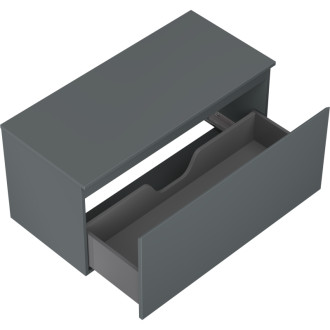 Mexen Orio koupelnová skříňka pod umyvadlo 100 cm s pracovní deskou, 1 zásuvka, matný grafit - 91A10-10047-1-BFC66