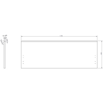 Mexen Orio koupelnová skříňka pod umyvadlo 120 cm s pracovní deskou, 1 zásuvka, lesklá bílá - 91A10-12047-1-BFC00