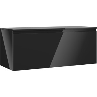 Mexen Orio koupelnová skříňka pod umyvadlo 120 cm s pracovní deskou, 1 zásuvka, lesklá černá - 91A10-12047-1-BFC70