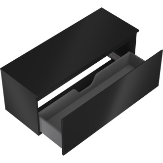 Mexen Orio koupelnová skříňka pod umyvadlo 120 cm s pracovní deskou, 1 zásuvka, matná černá - 91A10-12047-1-BFC71
