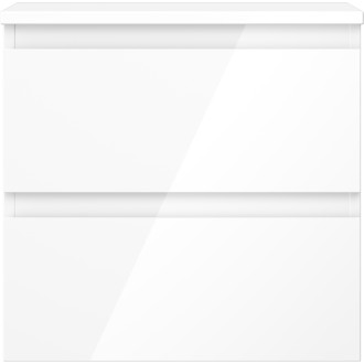 Mexen Orio koupelnová skříňka pod umyvadlo 50 cm s pracovní deskou, 2 zásuvky, bílý lesk - 91A10-05047-2-BFFC00