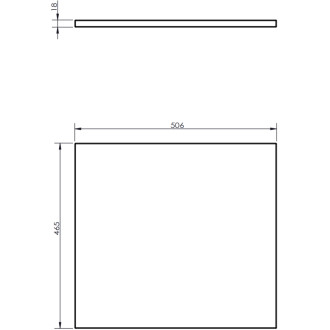 Mexen Orio koupelnová skříňka pod umyvadlo 50 cm s deskou, 2 zásuvky, matná bílá - 91A10-05047-2-BFFC01