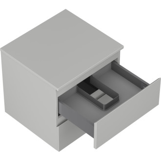 Mexen Orio koupelnová skříňka pod umyvadlo 50 cm s pracovní deskou, 2 zásuvky, matně šedá - 91A10-05047-2-BFFC62