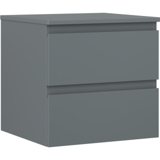 Mexen Orio koupelnová skříňka pod umyvadlo 50 cm s pracovní deskou, 2 zásuvky, matný grafit - 91A10-05047-2-BFFC66