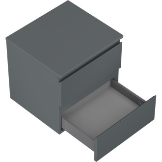 Mexen Orio koupelnová skříňka pod umyvadlo 50 cm s pracovní deskou, 2 zásuvky, matný grafit - 91A10-05047-2-BFFC66