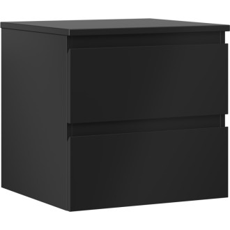 Mexen Orio koupelnová skříňka pod umyvadlo 50 cm s pracovní deskou, 2 zásuvky, matná černá - 91A10-05047-2-BFFC71