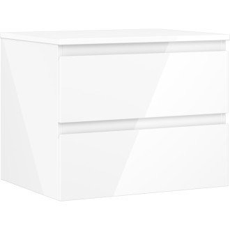 Mexen Orio koupelnová skříňka pod umyvadlo 60 cm s pracovní deskou, 2 zásuvky, lesklá bílá - 91A10-06047-2-BFFC00