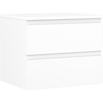 Mexen Orio koupelnová skříňka pod umyvadlo 60 cm s deskou, 2 zásuvky, matná bílá - 91A10-06047-2-BFFC01