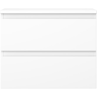 Mexen Orio koupelnová skříňka pod umyvadlo 60 cm s deskou, 2 zásuvky, matná bílá - 91A10-06047-2-BFFC01