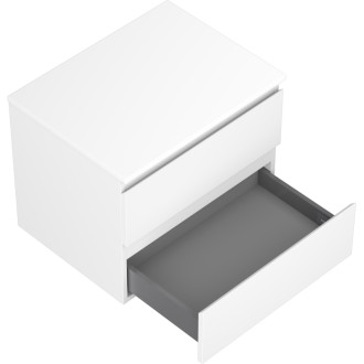 Mexen Orio koupelnová skříňka pod umyvadlo 60 cm s deskou, 2 zásuvky, matná bílá - 91A10-06047-2-BFFC01