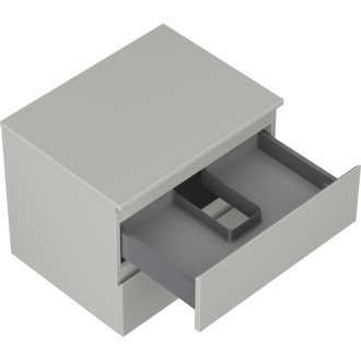 Mexen Orio koupelnová skříňka pod umyvadlo 60 cm s pracovní deskou, 2 zásuvky, matně šedá - 91A10-06047-2-BFFC62