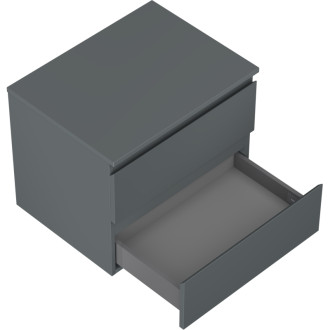 Mexen Orio koupelnová skříňka pod umyvadlo 60 cm s pracovní deskou, 2 zásuvky, matný grafit - 91A10-06047-2-BFFC66