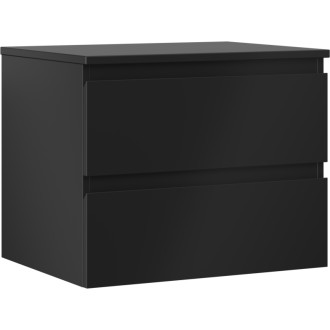 Mexen Orio koupelnová skříňka pod umyvadlo 60 cm s pracovní deskou, 2 zásuvky, matná černá - 91A10-06047-2-BFFC71