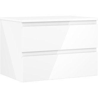 Mexen Orio koupelnová skříňka pod umyvadlo 70 cm s pracovní deskou, 2 zásuvky, lesklá bílá - 91A10-07047-2-BFFC00