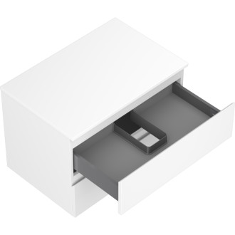 Mexen Orio koupelnová skříňka pod umyvadlo 70 cm s pracovní deskou, 2 zásuvky, matná bílá - 91A10-07047-2-BFFC01