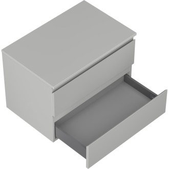 Mexen Orio koupelnová skříňka pod umyvadlo 70 cm s pracovní deskou, 2 zásuvky, matně šedá - 91A10-07047-2-BFFC62