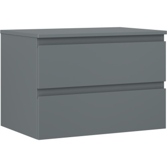 Mexen Orio koupelnová skříňka pod umyvadlo 70 cm s pracovní deskou, 2 zásuvky, matný grafit - 91A10-07047-2-BFFC66