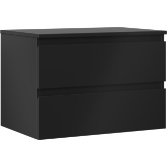 Mexen Orio koupelnová skříňka pod umyvadlo 70 cm s pracovní deskou, 2 zásuvky, matná černá - 91A10-07047-2-BFFC71