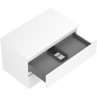 Mexen Orio koupelnová skříňka pod umyvadlo 80 cm s pracovní deskou, 2 zásuvky, matná bílá - 91A10-08047-2-BFFC01