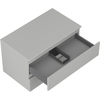 Mexen Orio koupelnová skříňka pod umyvadlo 80 cm s pracovní deskou, 2 zásuvky, matně šedá - 91A10-08047-2-BFFC62