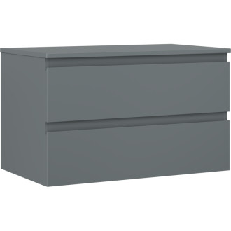 Mexen Orio koupelnová skříňka pod umyvadlo 80 cm s pracovní deskou, 2 zásuvky, matný grafit - 91A10-08047-2-BFFC66