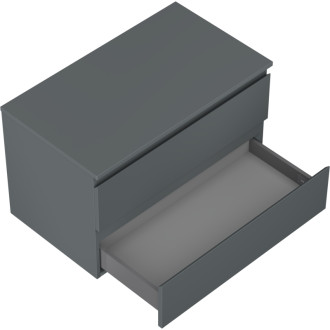 Mexen Orio koupelnová skříňka pod umyvadlo 80 cm s pracovní deskou, 2 zásuvky, matný grafit - 91A10-08047-2-BFFC66