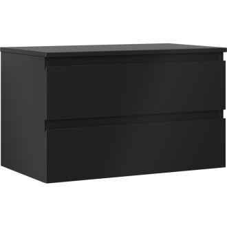 Mexen Orio koupelnová skříňka pod umyvadlo 80 cm s pracovní deskou, 2 zásuvky, matná černá - 91A10-08047-2-BFFC71