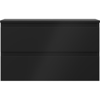Mexen Orio szafka łazienkowa podumywalkowa 80 cm z blatem, 2 szuflady, czarna mat - 91A10-08047-2-BFFC71