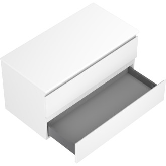 Mexen Orio koupelnová skříňka pod umyvadlo 90 cm s pracovní deskou, 2 zásuvky, matná bílá - 91A10-09047-2-BFFC01