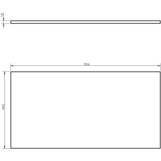 Mexen Orio koupelnová skříňka pod umyvadlo 90 cm s pracovní deskou, 2 zásuvky, matná bílá - 91A10-09047-2-BFFC01