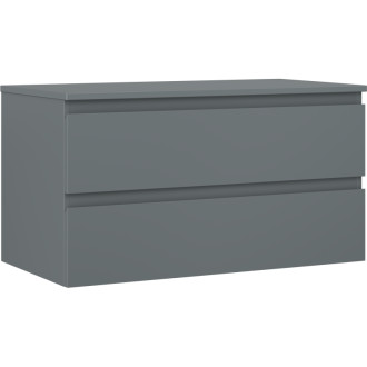 Mexen Orio koupelnová skříňka pod umyvadlo 90 cm s pracovní deskou, 2 zásuvky, matný grafit - 91A10-09047-2-BFFC66