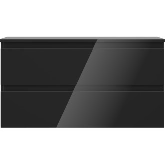 Mexen Orio szafka łazienkowa podumywalkowa 90 cm z blatem, 2 szuflady, czarna połysk - 91A10-09047-2-BFFC70