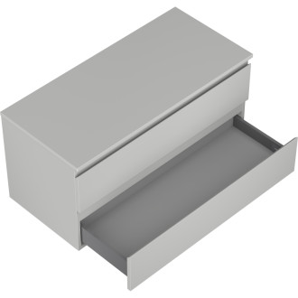 Mexen Orio koupelnová skříňka pod umyvadlo 100 cm s pracovní deskou, 2 zásuvky, matně šedá - 91A10-10047-2-BFFC62