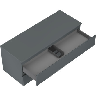 Mexen Orio koupelnová skříňka pod umyvadlo 120 cm s pracovní deskou, 2 zásuvky, matný grafit - 91A10-12047-2-BFFC66