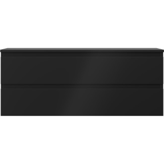 Mexen Orio szafka łazienkowa podumywalkowa 120 cm z blatem, 2 szuflady, czarna mat - 91A10-12047-2-BFFC71