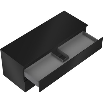 Mexen Orio szafka łazienkowa podumywalkowa 120 cm z blatem, 2 szuflady, czarna mat - 91A10-12047-2-BFFC71
