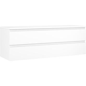 Mexen Orio koupelnová skříňka pod umyvadlo 140 cm s pracovní deskou, 2 zásuvky, matná bílá - 91A10-14047-2-BFFC01