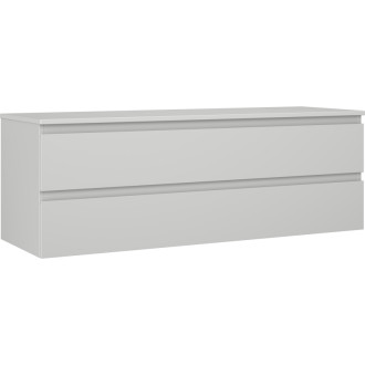 Mexen Orio koupelnová skříňka pod umyvadlo 140 cm s pracovní deskou, 2 zásuvky, matně šedá - 91A10-14047-2-BFFC62