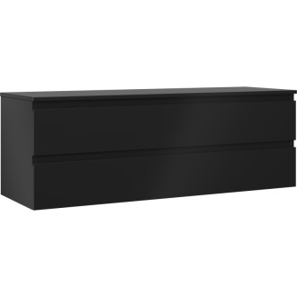 Mexen Orio koupelnová skříňka pod umyvadlo 140 cm s pracovní deskou, 2 zásuvky, matná černá - 91A10-14047-2-BFFC71