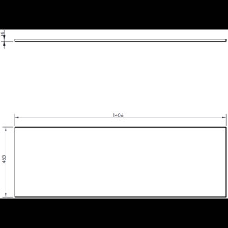 Mexen Orio szafka łazienkowa podumywalkowa 140 cm z blatem, 2 szuflady, czarna mat - 91A10-14047-2-BFFC71